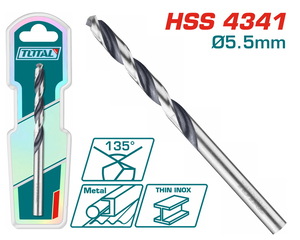 TOTAL 4341 HSS drill bit 5.5mm 1pcs (TAC1200554)